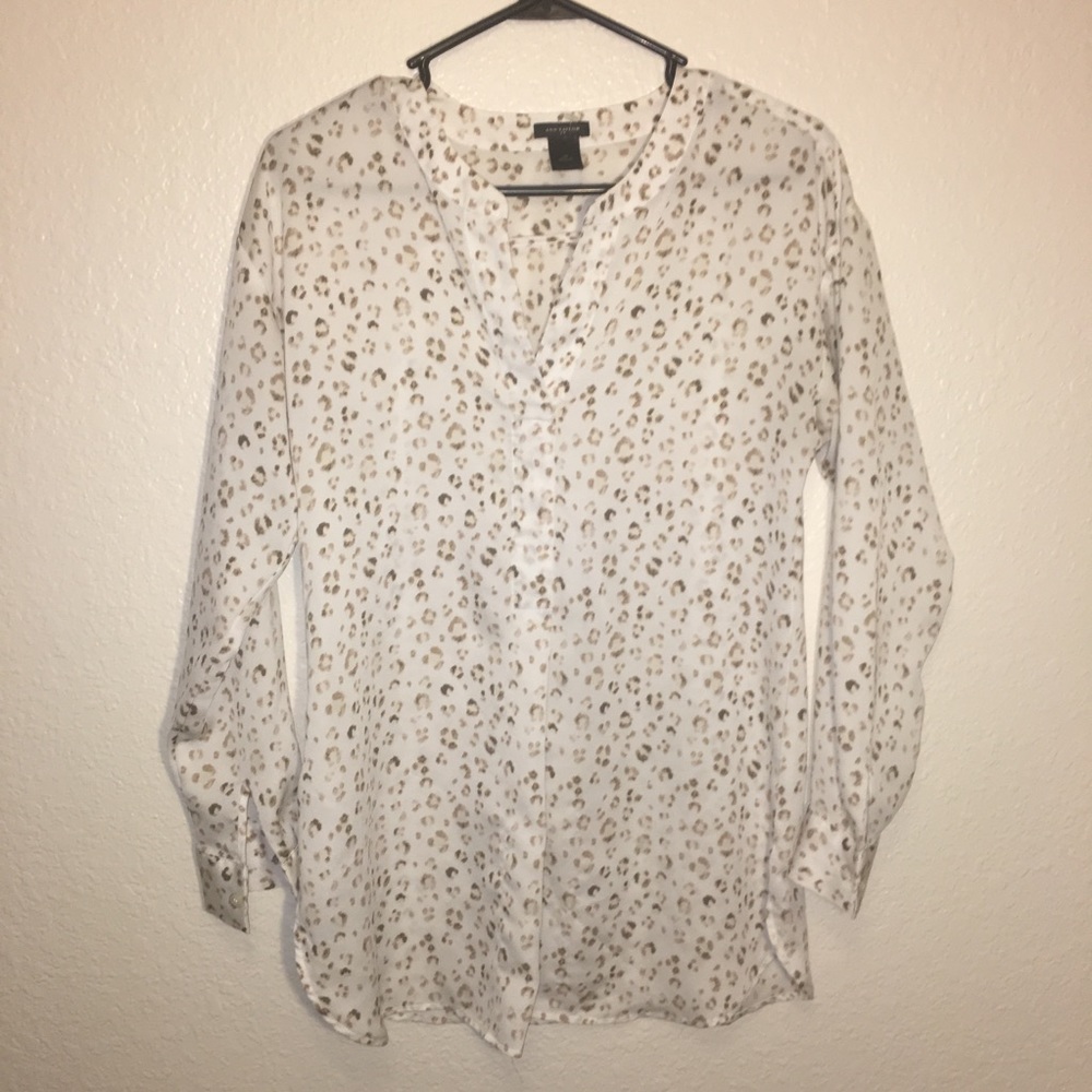 Ann Taylor cheetah print blouse, size XS